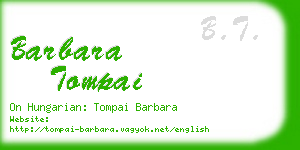 barbara tompai business card